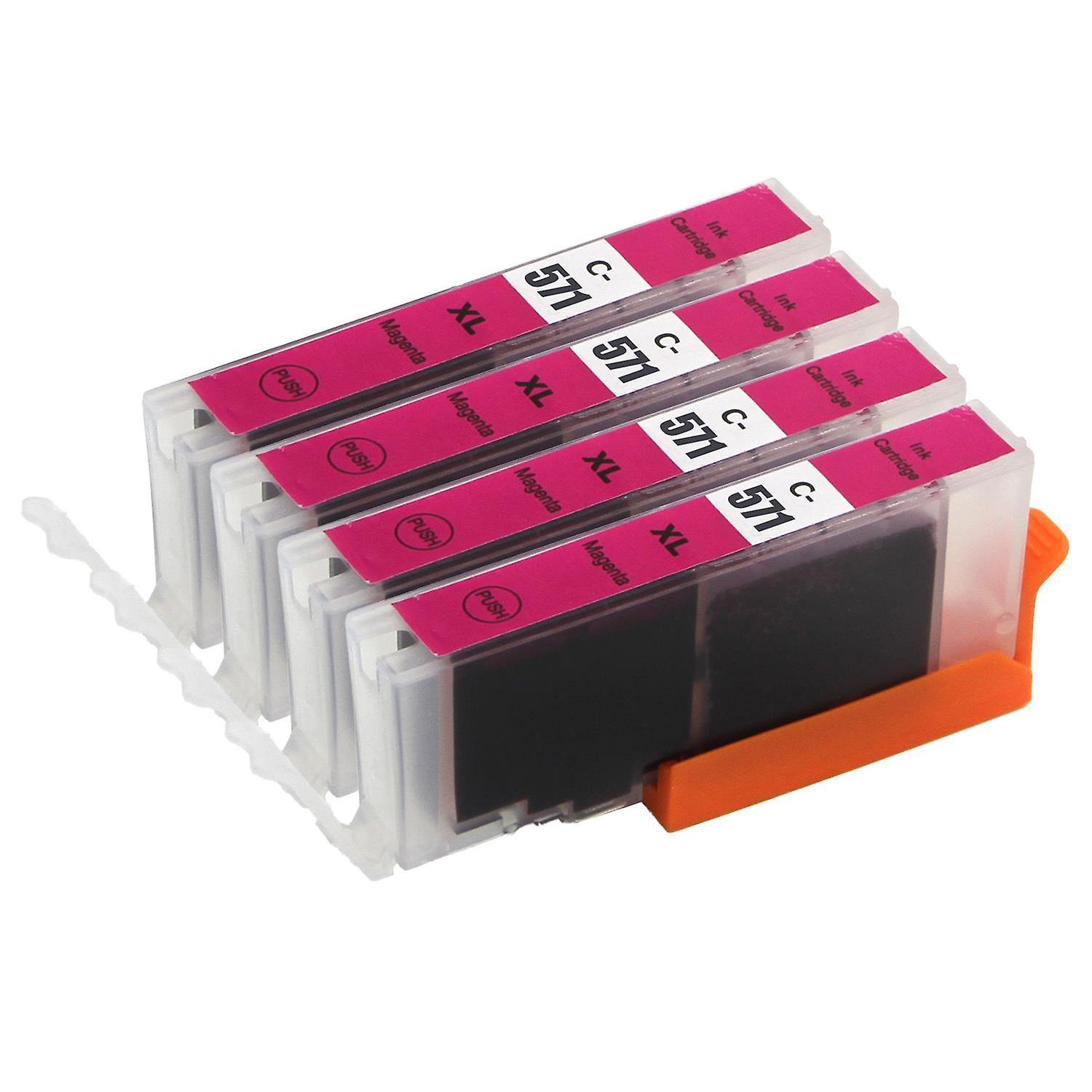 4 Magenta Ink Cartridges to replace Canon CLI-571M Compatible/non-OEM from Go Inks