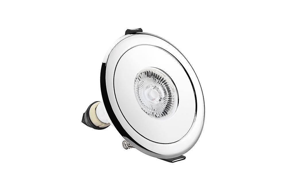 Integral Lighting LED Fire Rated Static Downlight Adapter Round Polished Chrome IP65, GU10