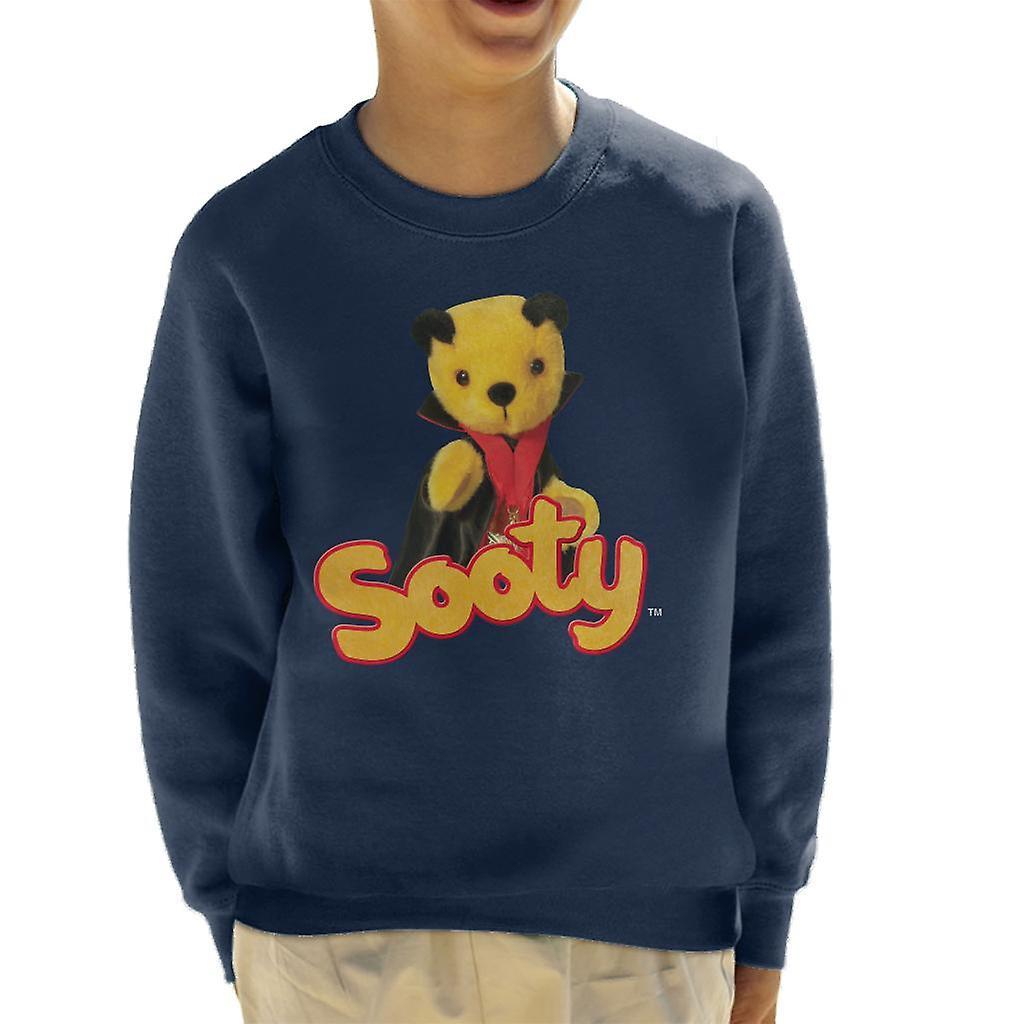 Sooty Halloween Vampire Kid's Sweatshirt Navy Blue Large (9-11 yrs)