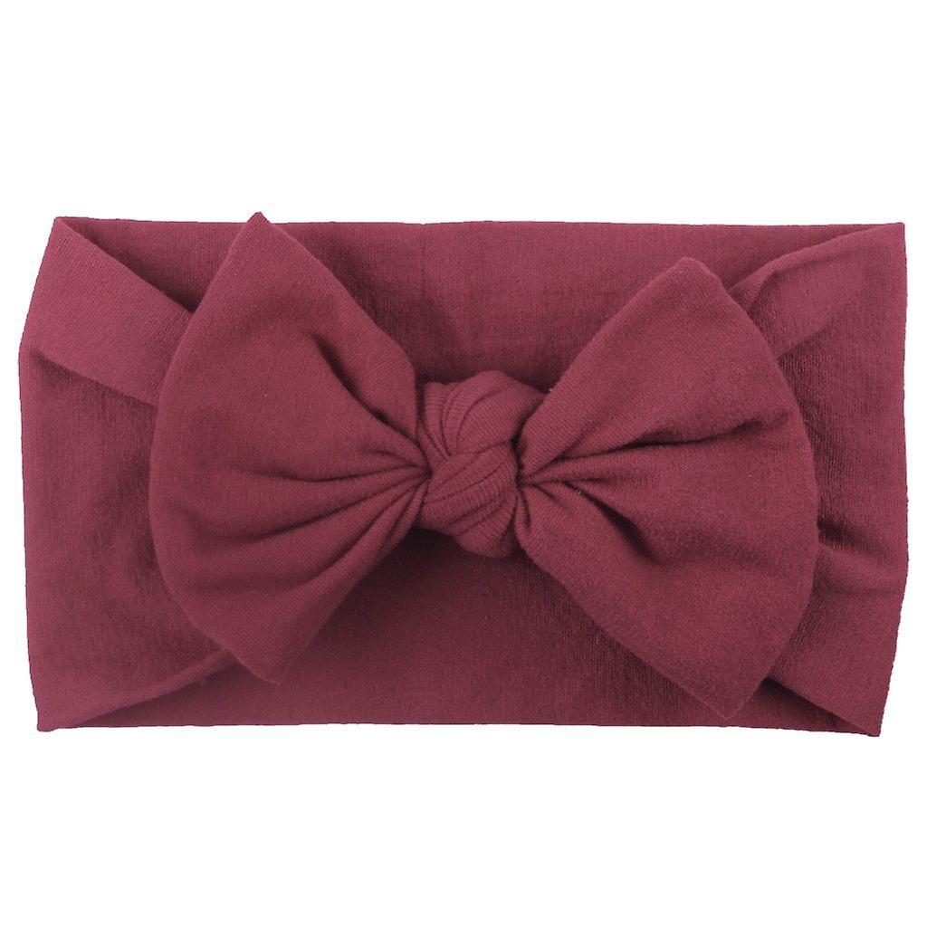 Slowmoose Baby Headband- Bow Design Headwear Maroon