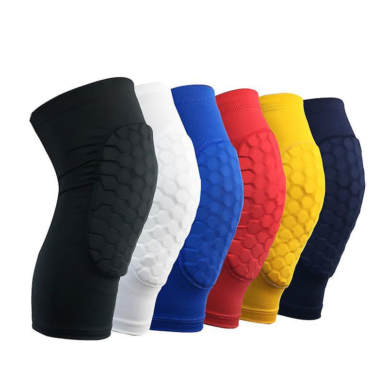 FLARUT Sports Knee Guard Honeycomb Anti-collision Compression Leg Guard Basketball Football Meniscus Protective Cover Black M