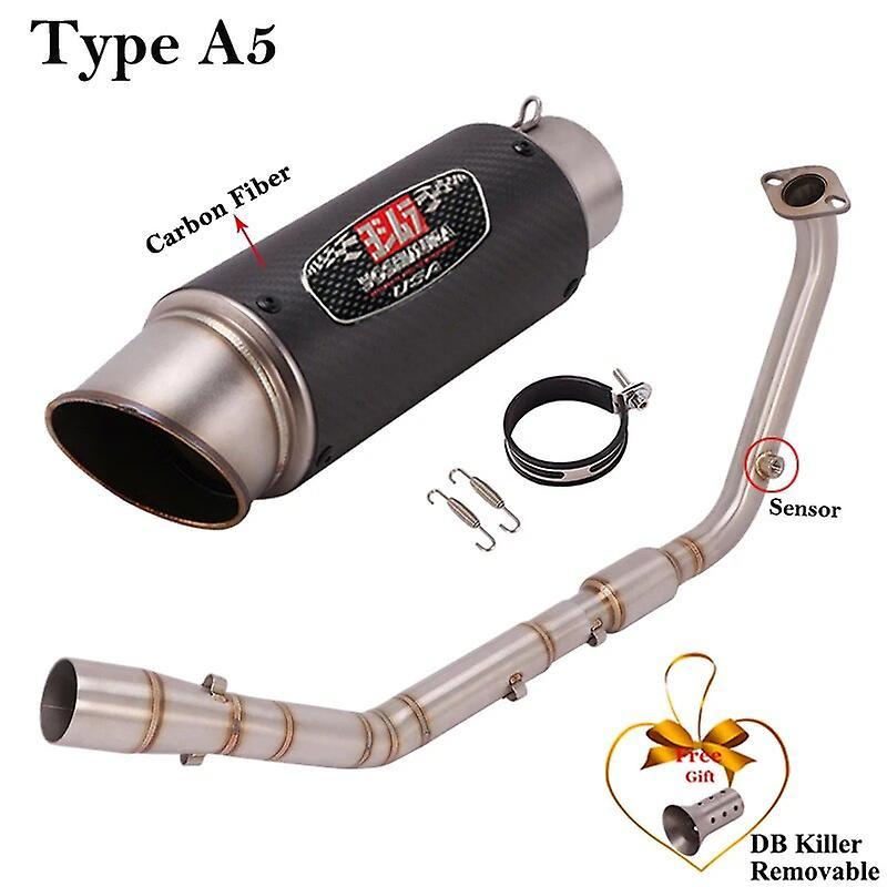 Sanxing Full System For Yamaha XSR125 XSR 125 2020 - 2022 Motorcycle Exhaust Escape Modify Front Mid Link Pipe DB Killer Scooter Muffler Type A5