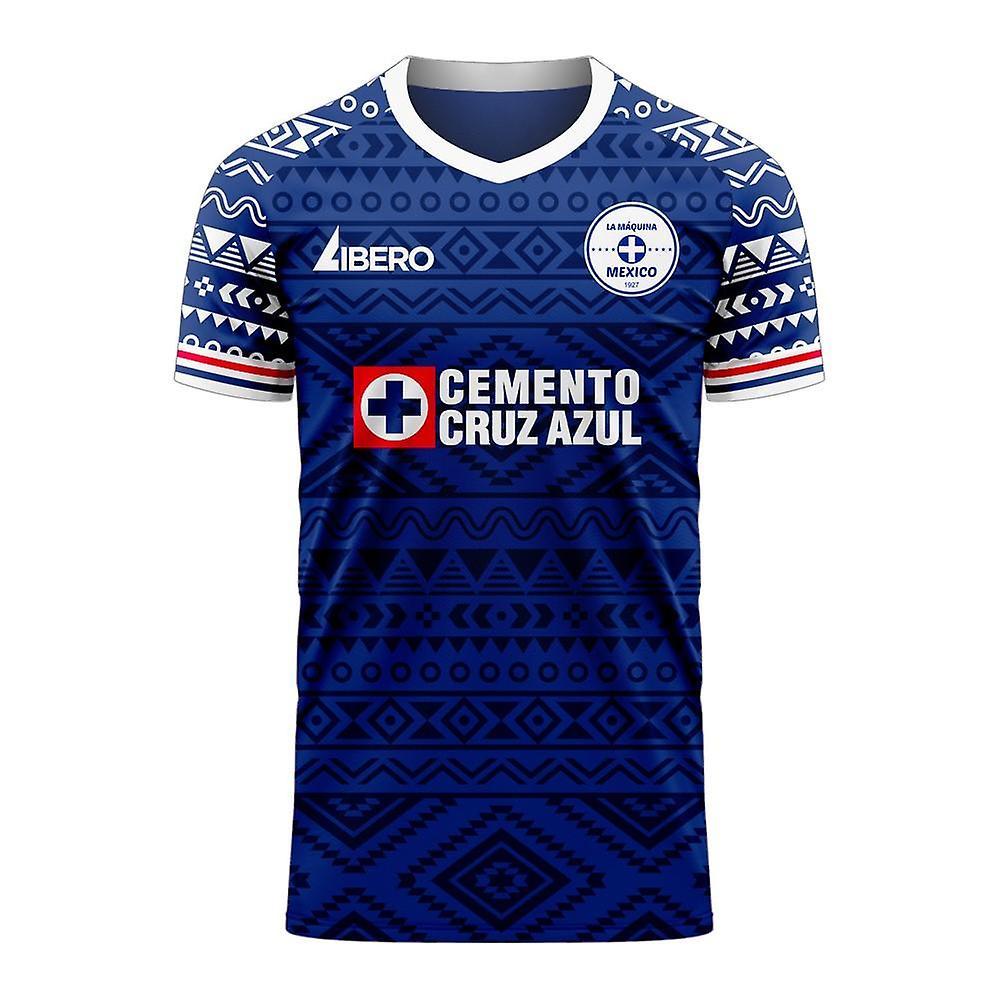 Libero Sportswear Cruz Azul 2024-2025 Home Concept Football Kit (Libero) - Kids Blue SB 25-27 inch Chest (66/69cm)