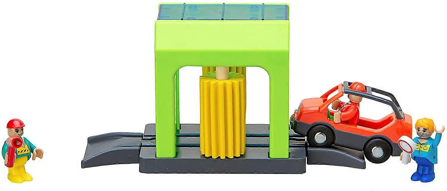 Liangnv Simulation car wash Compatible Wooden Train Track Railway Set Toys for Kids (car wash) -