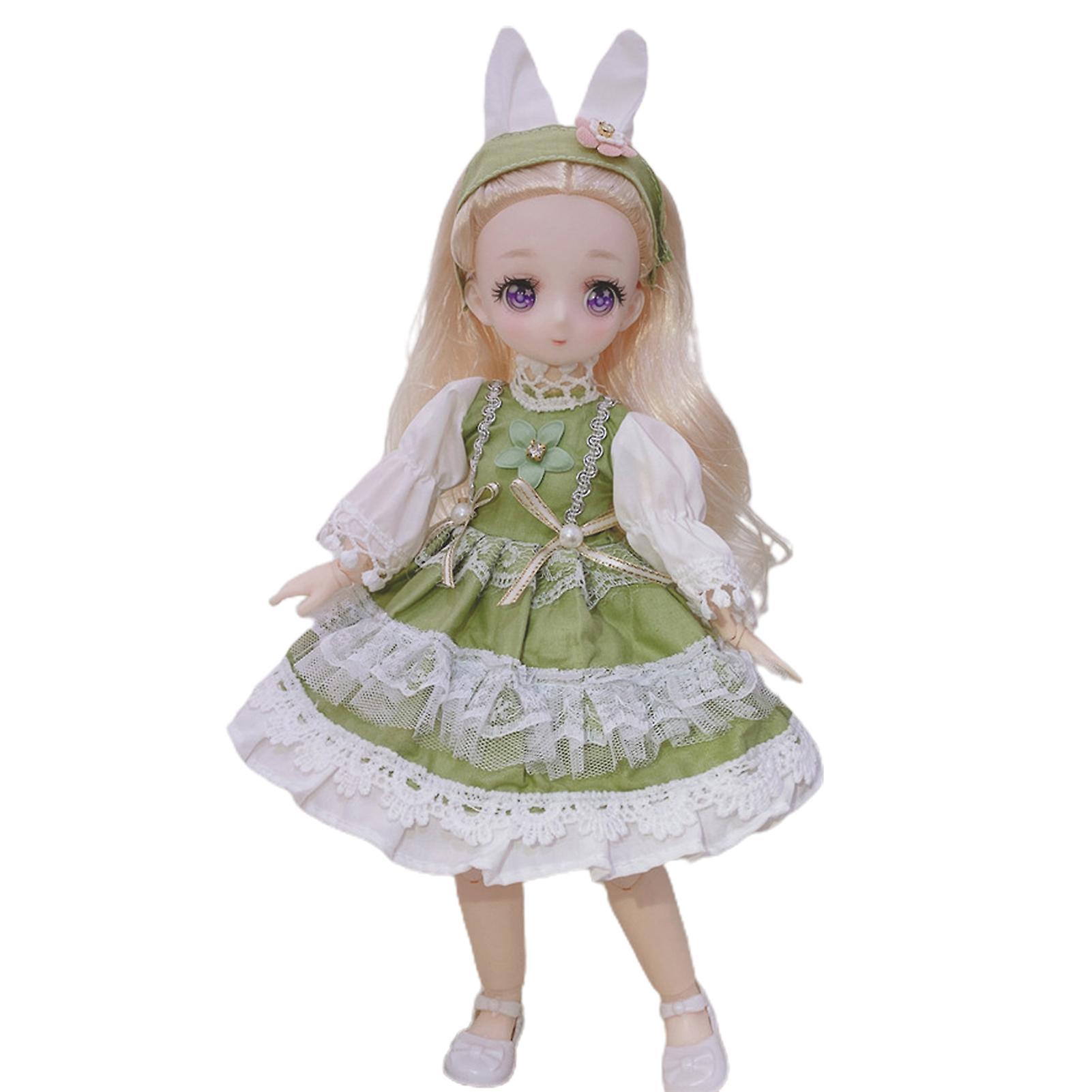 Yamaler BJD Doll Lovely Collectible Comfortable to Touch Two-dimensional Comic Face BJD Doll Girl Toy Birthday Gifts M