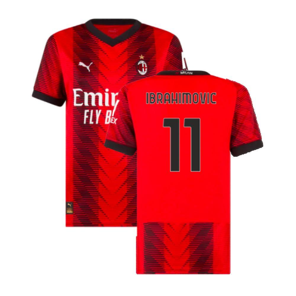 Puma 2023-2024 AC Milan Home Shirt (Ladies) (Ibrahimovic 11) Red Large - Size 14