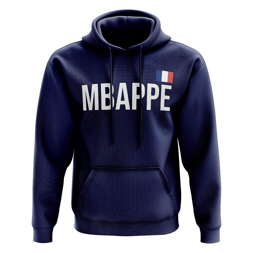 UKSoccerShop Kylian Mbappe France name hoody (navy) XLB (12-13 Years)