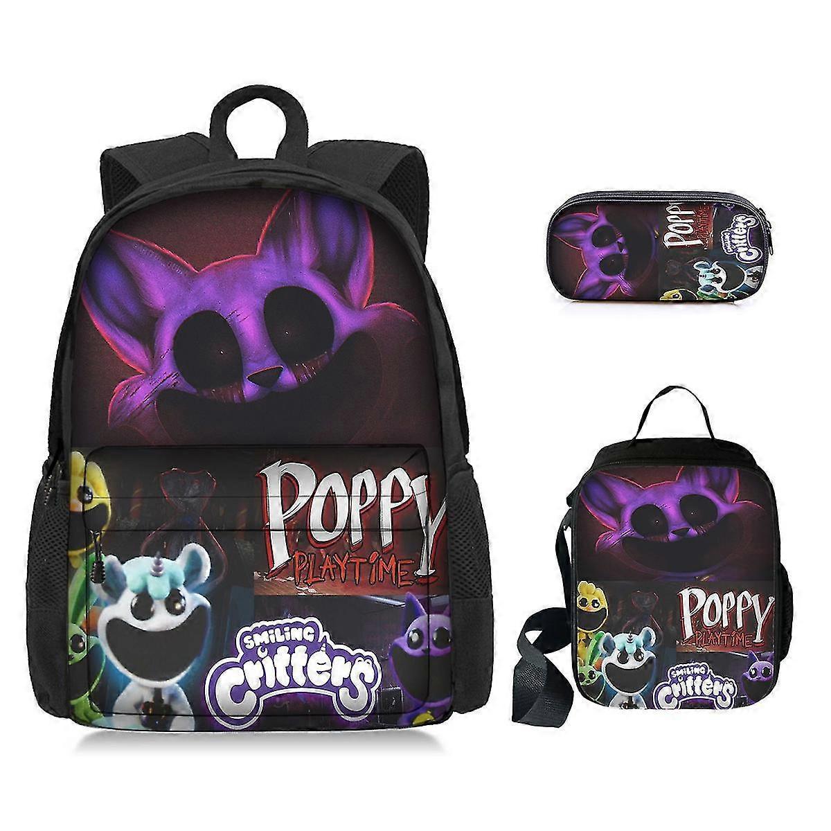 Bagadawang Poppy Playtime-chapter 3 Smiling Critters Student Backpack Three-piece Backpack Set (backpack + Lunch Bag + Pencil Case) Product 11