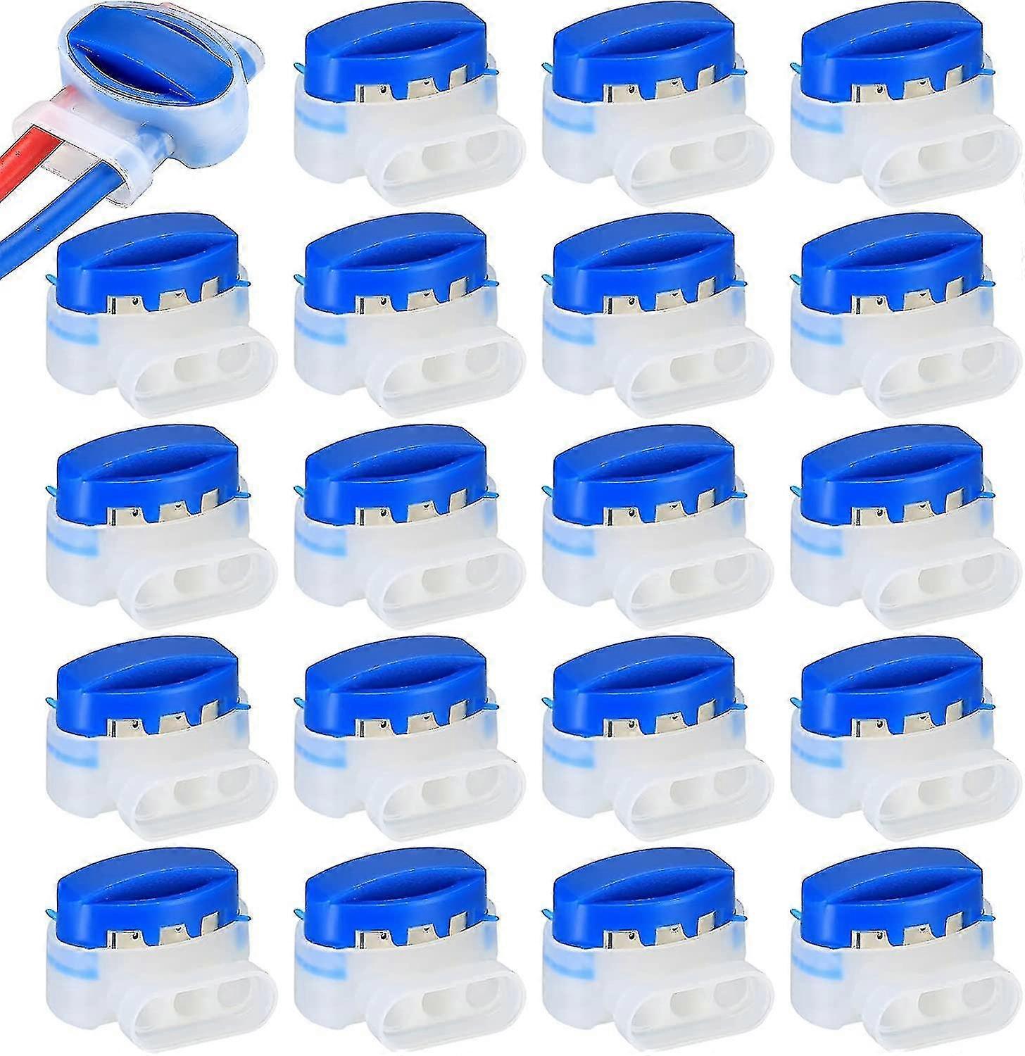 Lycxames 20 Pieces Resin Filled Cable Connectors For Automower Robot Lawnmower