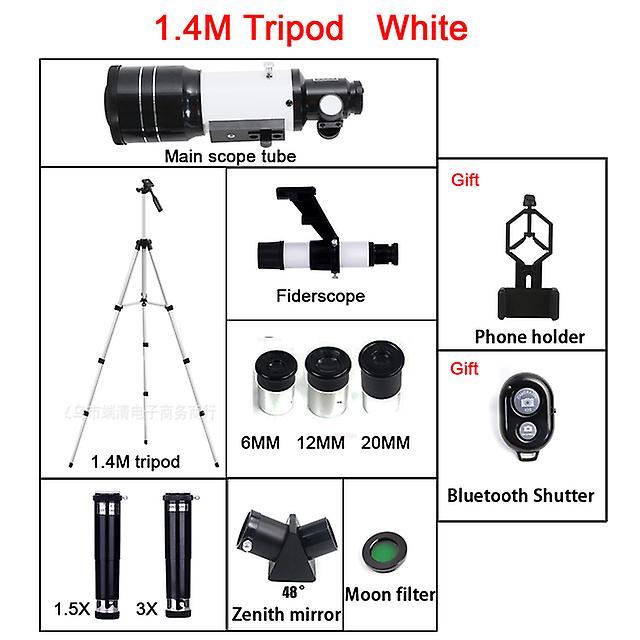 Telescopes Professional Astronomical Telescope F30070 Monocular 150 Times Zoom Hd Night Vision  View Moon Star  Azm70300 Stargazing 1.4M tripod