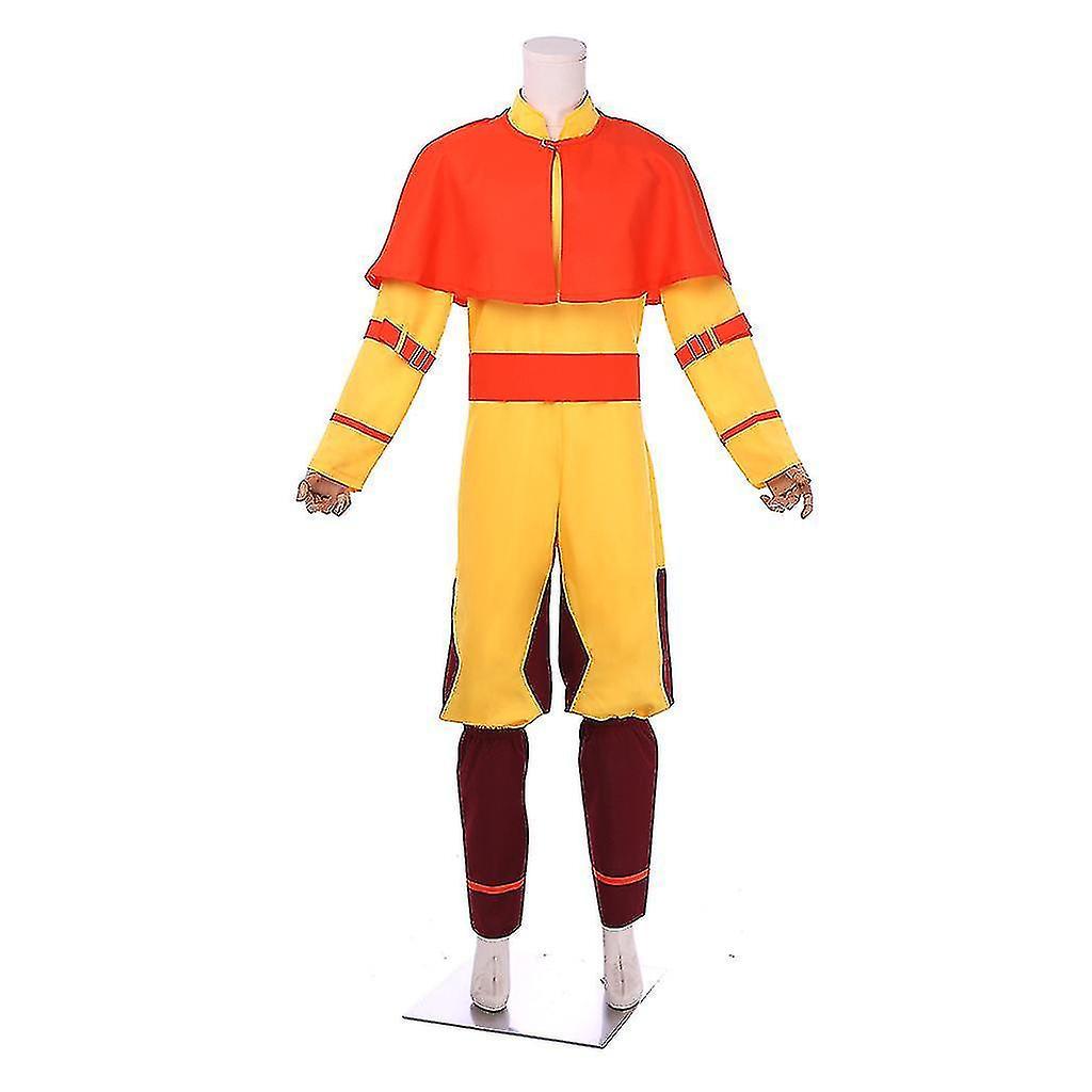 Cryin Outfits Airbender Aang Outfit Cosplay Halloween Carnival Suit L