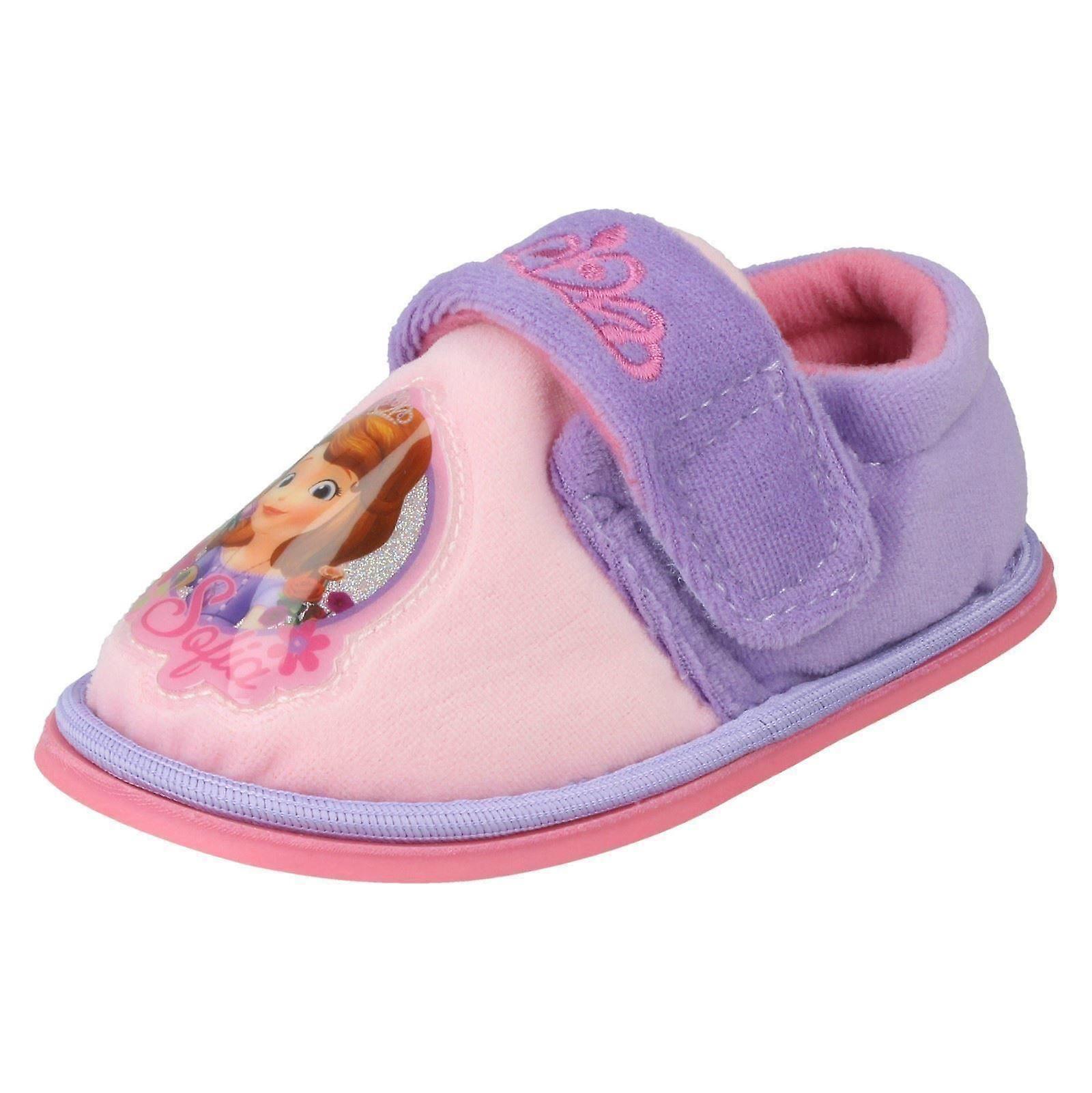 Girls Disney Character Slippers Sofia the First Flowers Pink/Purple (Pink) UK 8