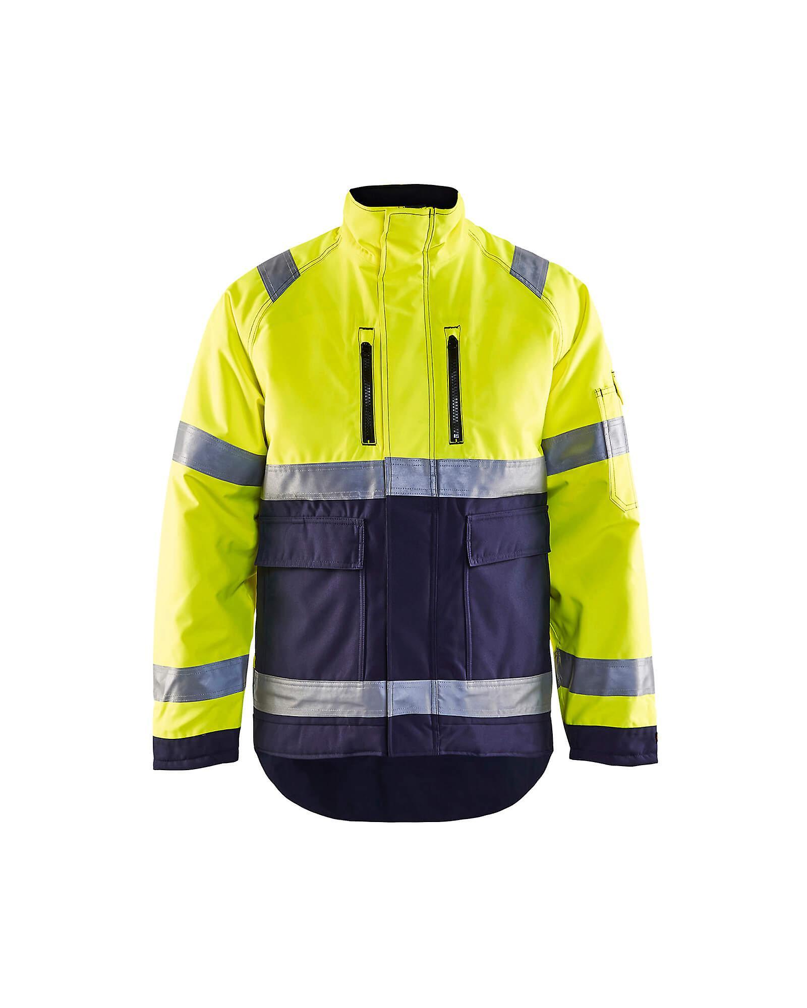 Blaklader 4827 hi-vis winter jacket - mens (48271977) Yellow/navy blue 4xl