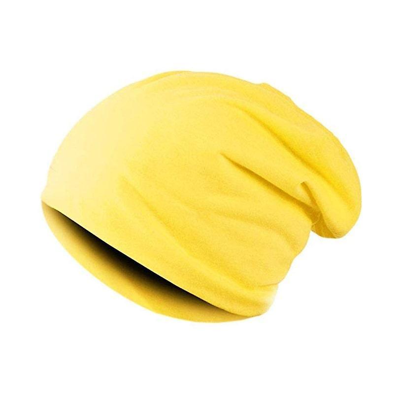 Northix Thin cap in baggy style Yellow One-size, One-Size