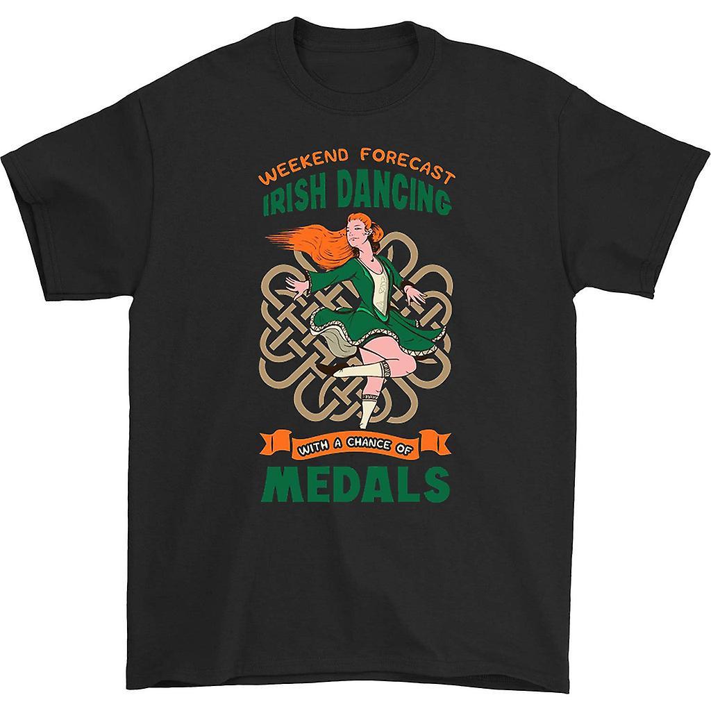 HISHARK Irish dancing with a chance of medals t-shirt Black XXL