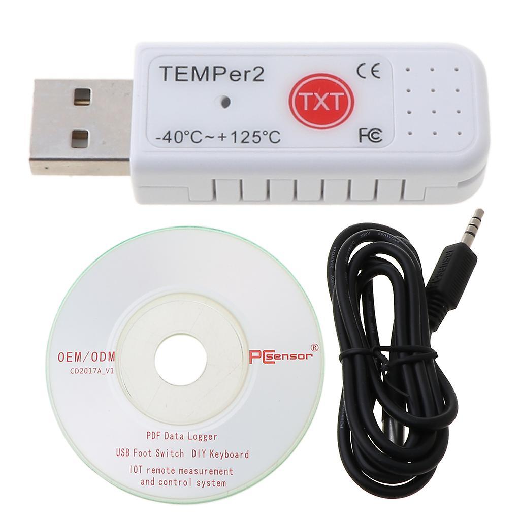 Unbrand Pc Temper2 Sensor Usb Thermometer Hygrometer Temperature Data Logger Recorder