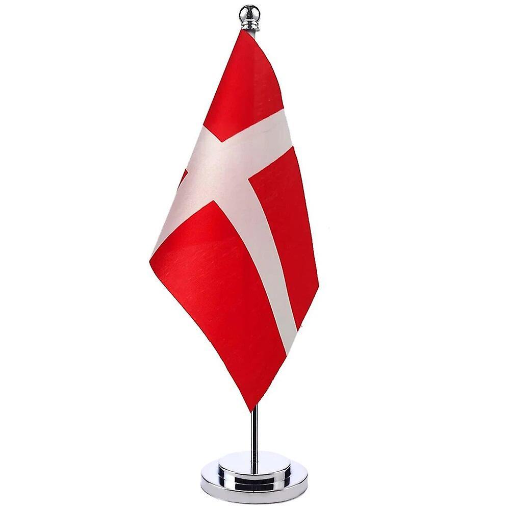 Scitoo 14x21cm Denmark Desk Small Country Banner Meeting Room Boardroom Table Standing Pole The Dannebrog National Flag