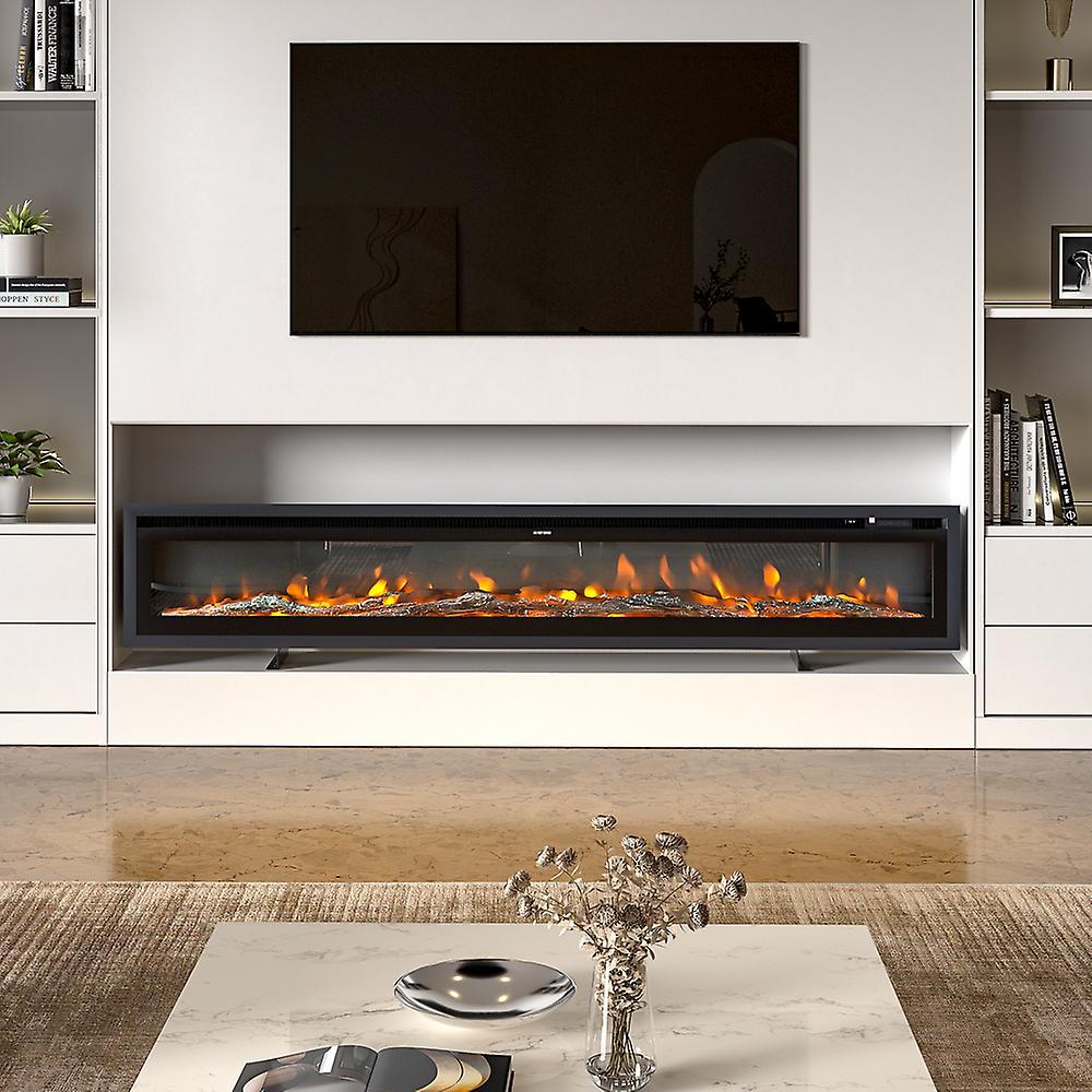 Living And Home 80 Inch Electric Fireplace with Remote 9 Flame Colours 900W/1800W