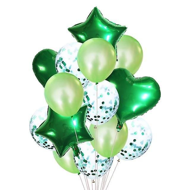 Slowmoose Multi Confetti Birthday Party Decor Balloons green