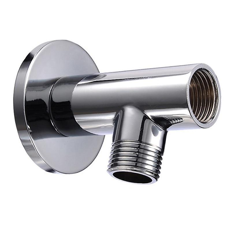 Slowmoose Wall Mounted Chrome Plated Shower Head Extension, Arm Fixed Pipe Set Mount Base