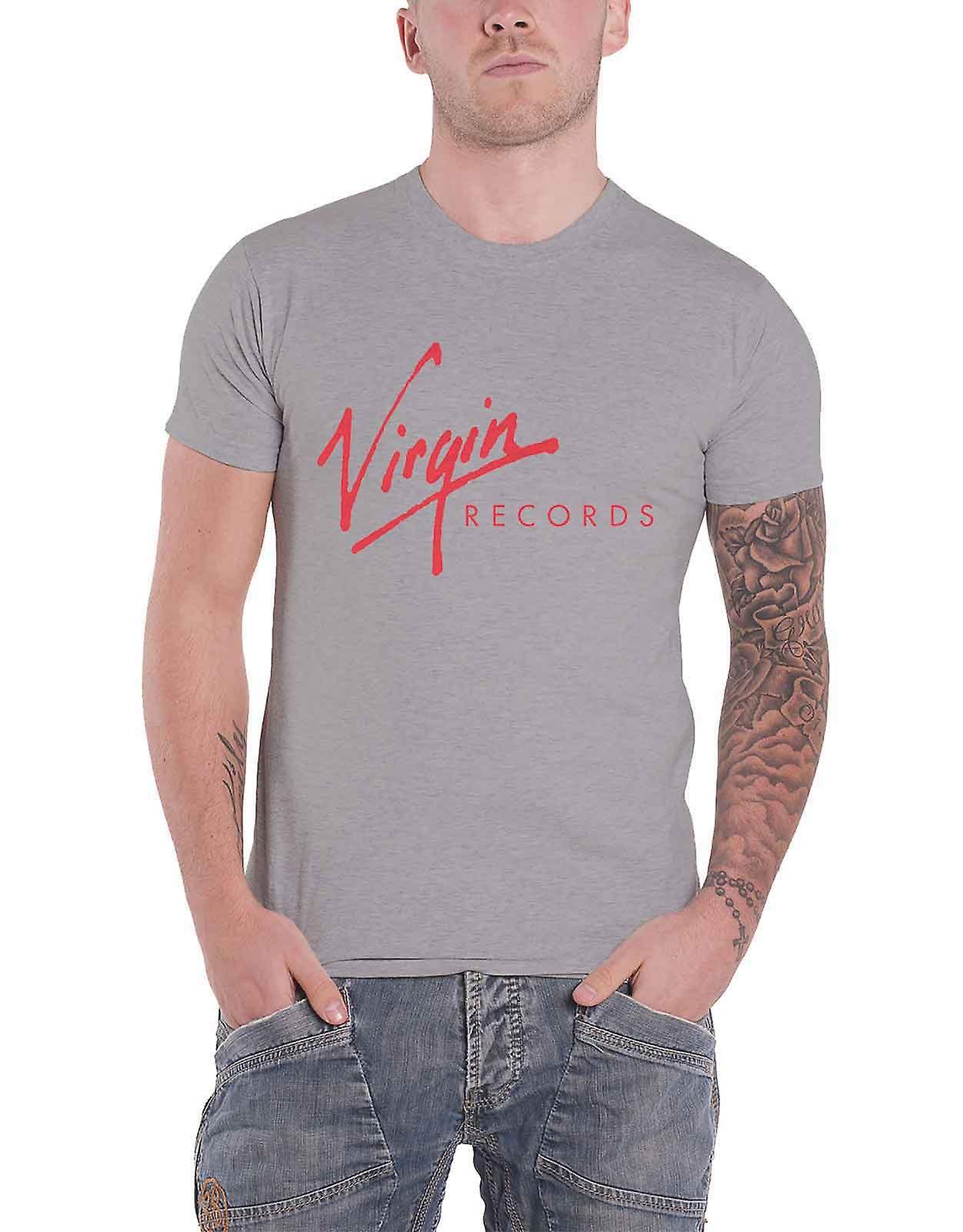 Virgin Records T Shirt Classic Logo new Official Mens Grey XXL