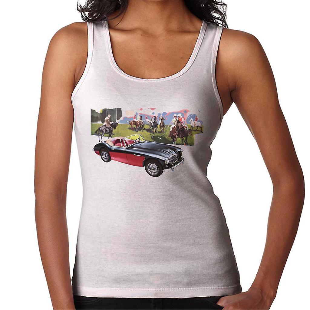 Austin Healey Background Of Sport Horses British Motor Heritage Women's Vest White XX-Large