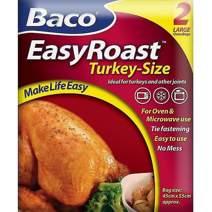 Bacofoil Turkey Roasting Bags (Pack of 2) Clear 45cm x 55cm