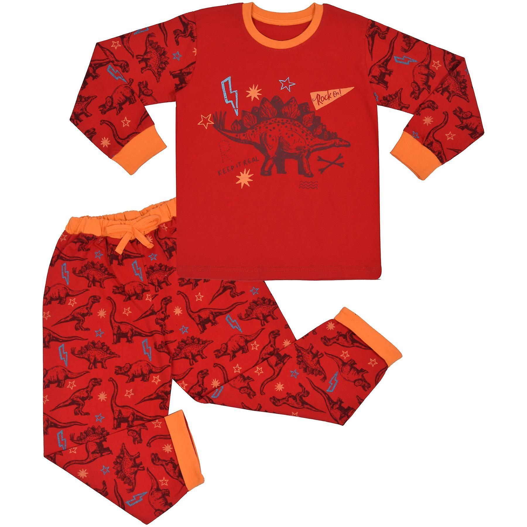 A2Z 4 Kids Unisex Dinosaur Pyjamas Set Red 11-12 Years