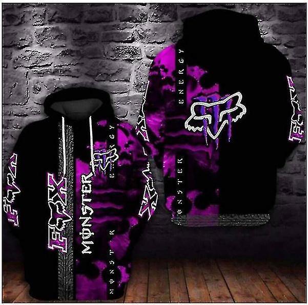 Men's Hoodie Fash Fox 3d Digital Print Pulr Sleeve Women's Hooded Sport Sweatshirt #calu XC900154 XL 175-180CM