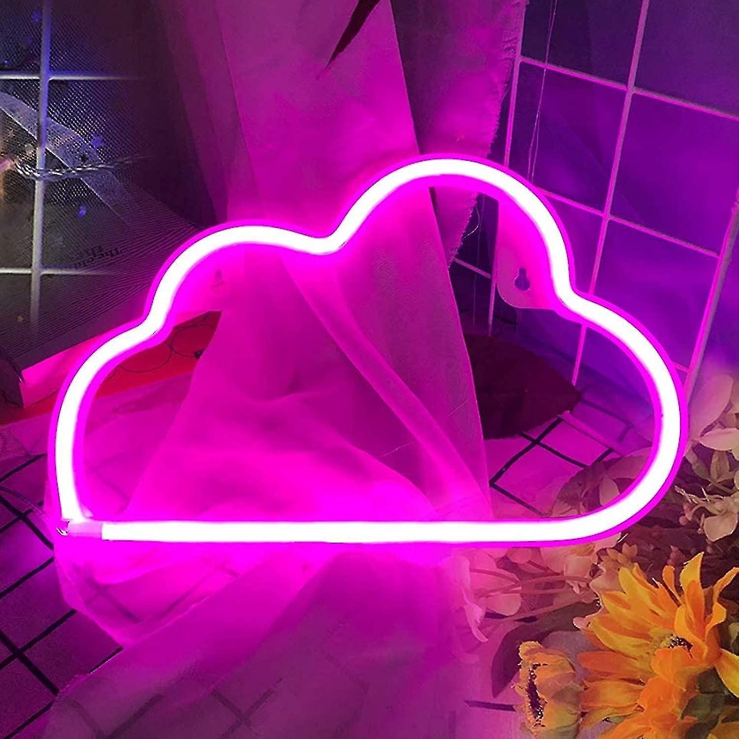 Tianzun Clouds Neon Signs For Wall Decor Personalized Neon Led Lights For Bedroom Girl Neon Party Decorations pink