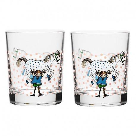 Muurla 2-pack Pippi Longstocking Glass, Pippi and the horse