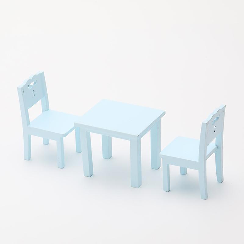 Get It 3 Pcs Kids Table Chair Simulation Furniture Mini Chair Toy Children Desk Chair Set Furniture Model Chair Model Toy-Christmas gift blue