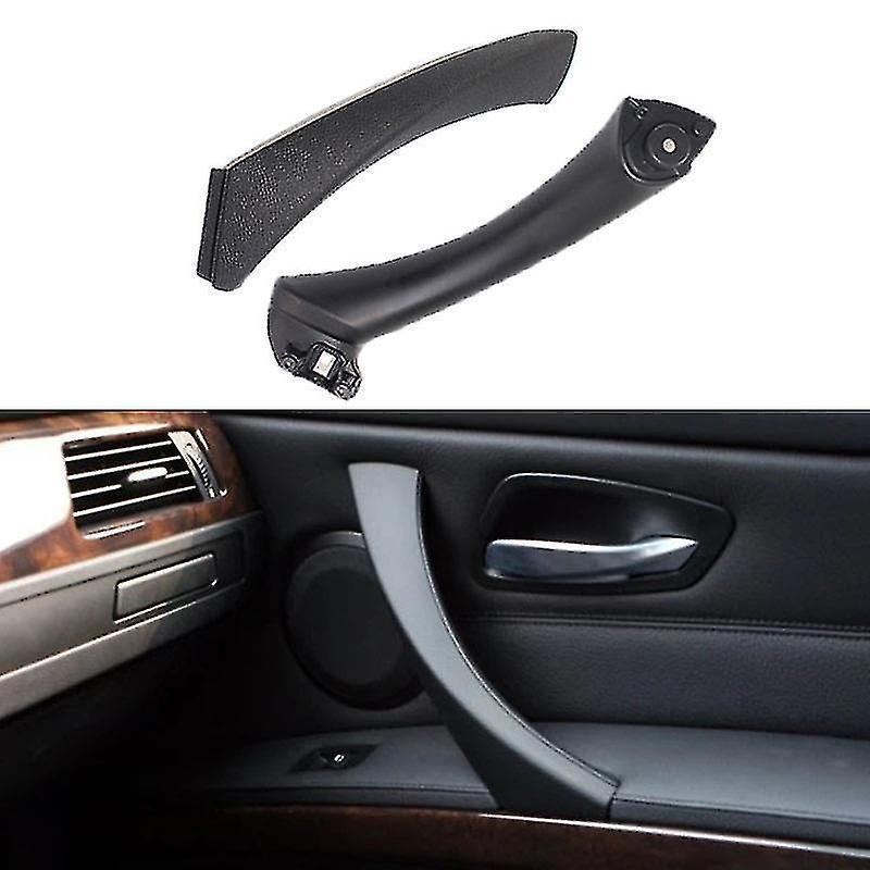 Bean Car Inner Handle Interior Door Panel Pull Trim Cover Black Left Right compatible Bmw 3 Series E90 E91 316 318 320 325 328 Black-Left-Cover