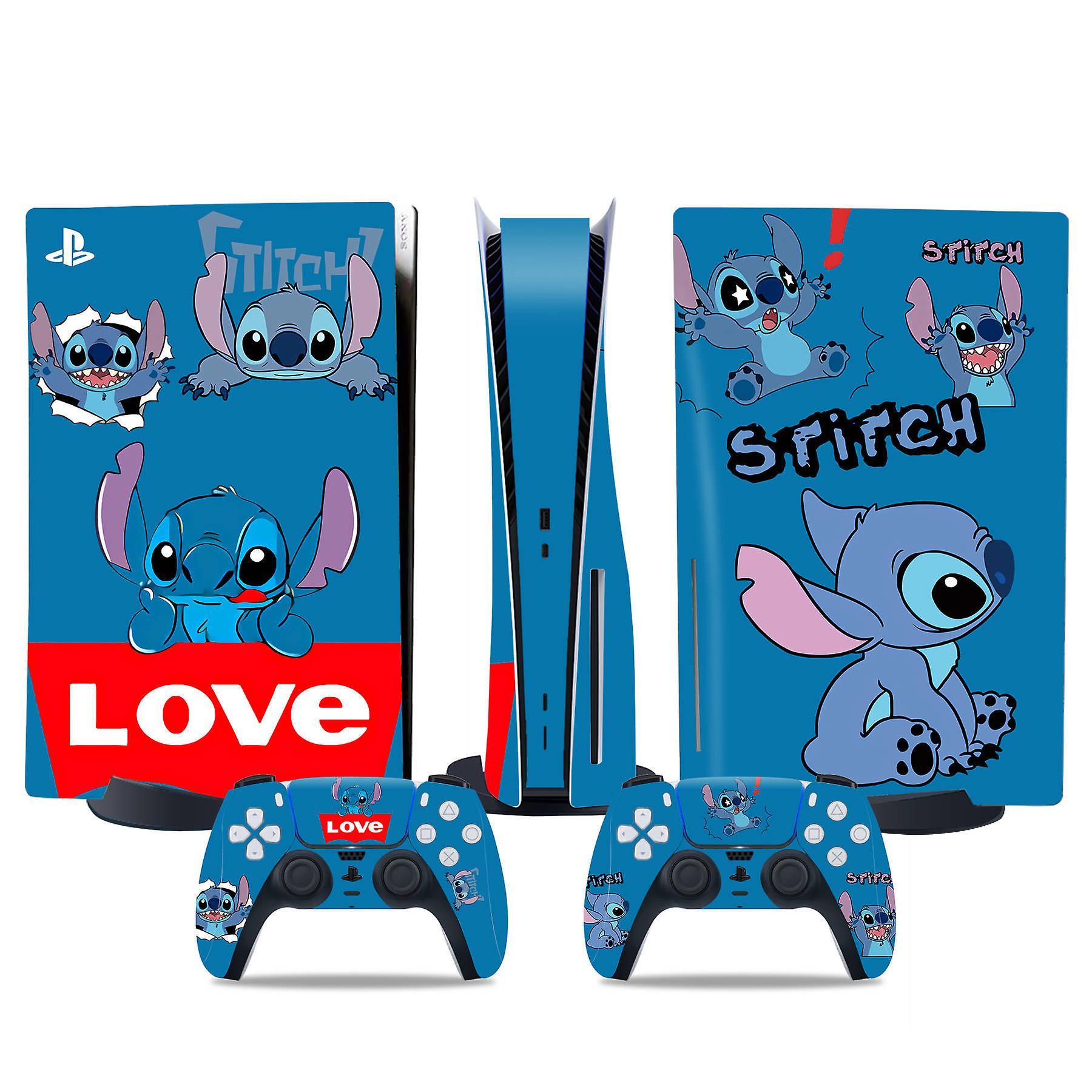 Heyone PS5 optical drive version sticker, cool PS5 skin,controller handle,for PS5 console and controller,Adorable Sticker,Cute skin,Cartoon anime,L...