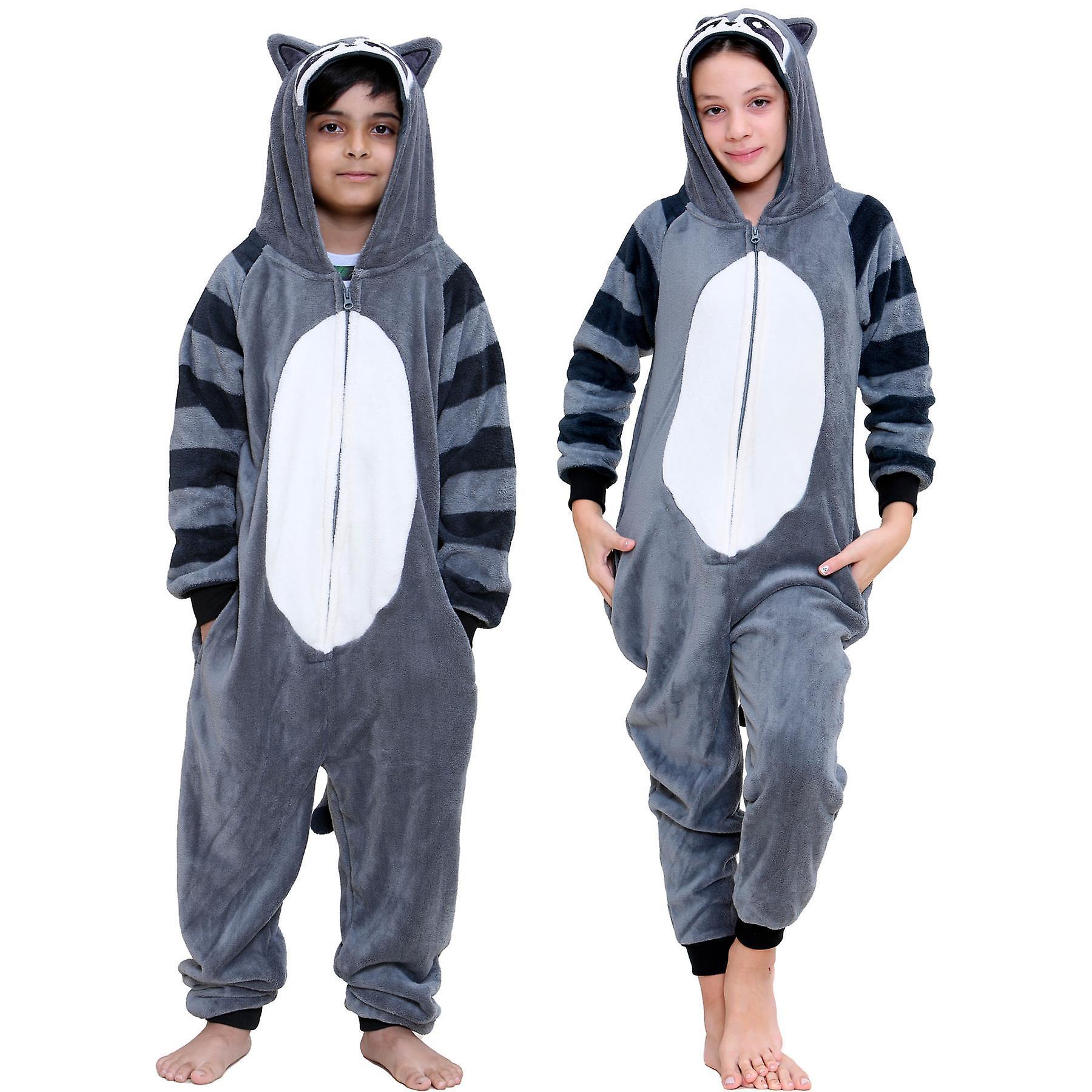 A2Z 4 Kids Kids Unisex Super Soft Fleece Raccoon Onesie 3-4 Years