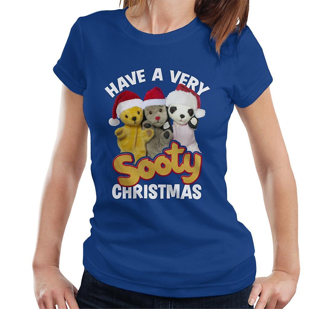 Sooty Christmas Have A Very Sooty Christmas Women's T-Shirt Royal Blue Small