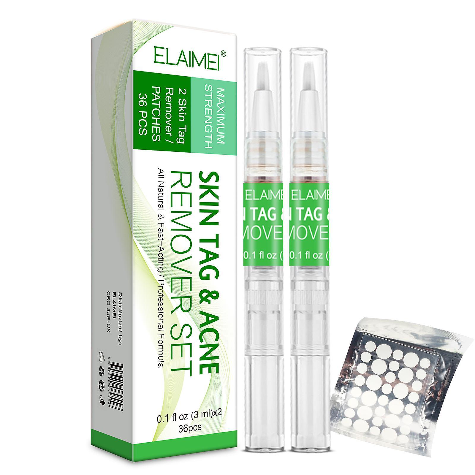 Elaimei Skin Tag Remover Pen 3ml*2 Alternative Non-greasy Skin Tag Cream Mole Corrector With Repair Pads Reduce The Appearance Of Endtags Moles For Me