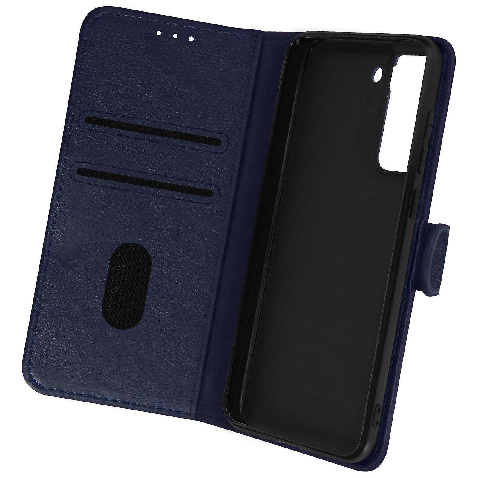 Avizar Folio case Galaxy S21 FE Wallet Function and Video Stand - dark blue Bleu Nuit