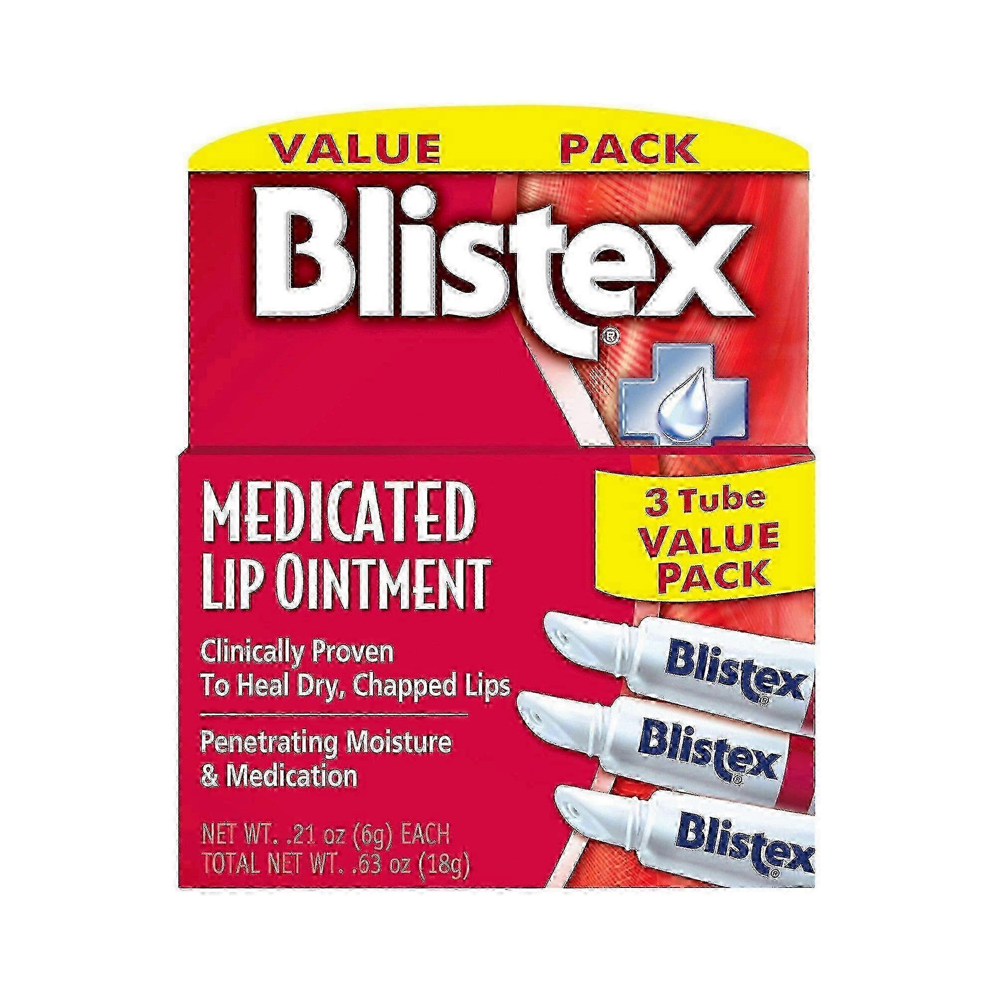 Blistex medicated lip ointment pack, 3 ea