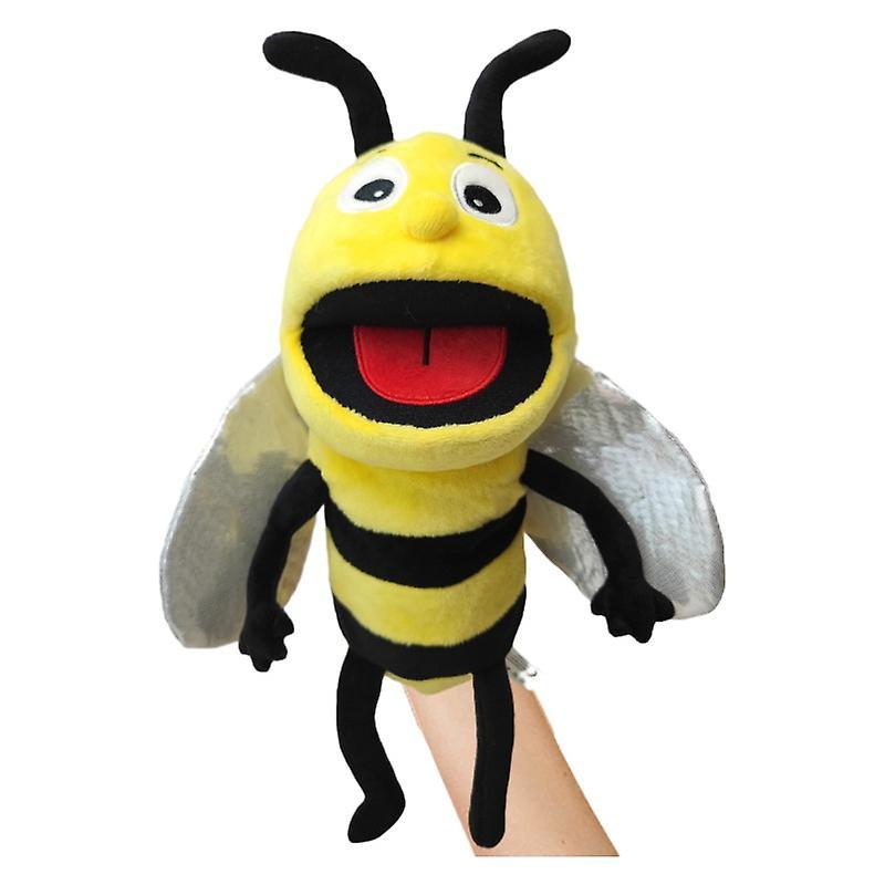 Wfuo Insect Hand Puppet Toy With Movable Mouth Cartoon Bee Animal Hand Puppet Doll Open Mouth Plush Toy