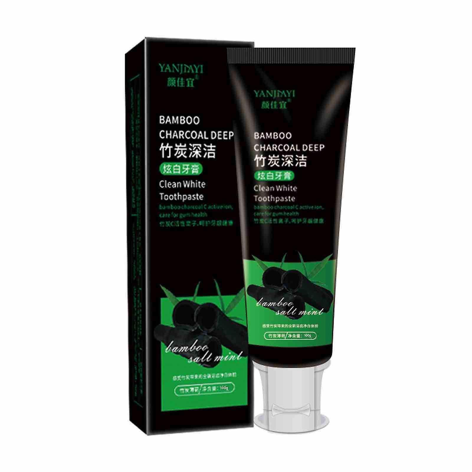 Hefansi Charcoal Deep Whitening Toothpaste, Whitening Toothpaste, Charcoal Deep Cleaning Toothpaste, Activated Carbon Deep Whitening Toothpaste