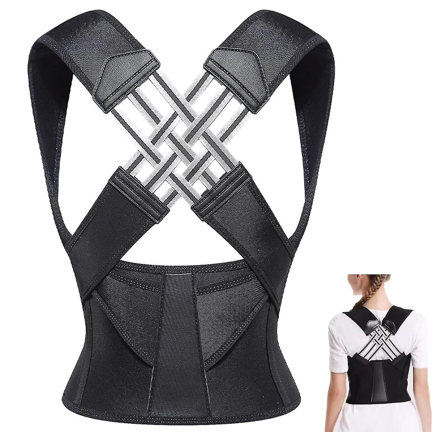 Jxlgv Back Brace And Posture Corrector For Women And Men, Adjustable Shoulder Posture Brace, Back Straightener Posture, Used For Middle And Upper S...