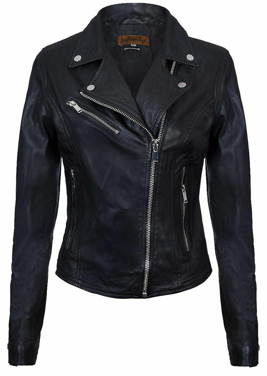 Leather Classic Biker Brando Jacket-Baku