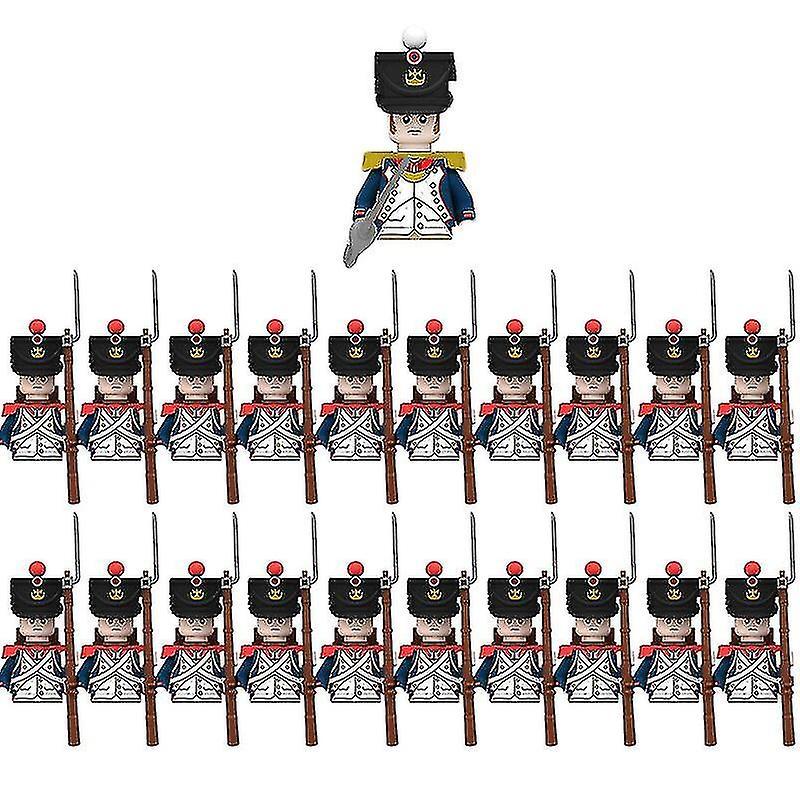 Sunset Wwii Napoleonic War Military Model Building Blocks Imperial Navy British French Knight Infantry Soldier Weapon Brick Children's Toys 21pcs30