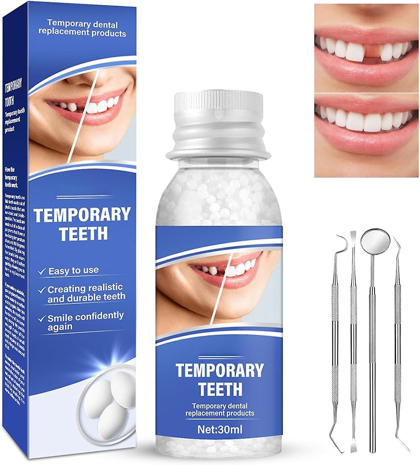 Frusde Tooth Repair Kit, Temporary Tooth Filling Repair Kit With 4 Tools, Fixing The Missing And Broken Replacements, Restoring Your Confident Smile