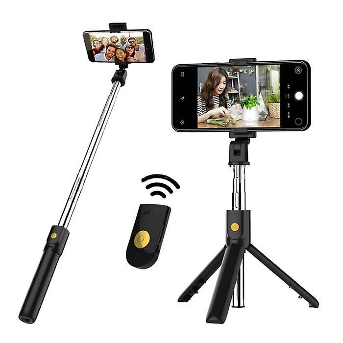 Stuff Certified ® Stuff Certified® Selfie Stick Tripod with Bluetooth - Wireless Smartphone Vlog Tripod and Tripod Selfie Stick Black