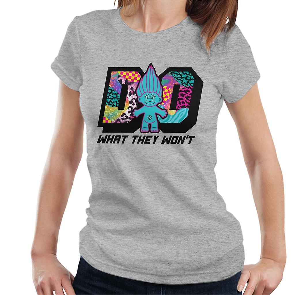 Trolls Do What They Wont Cosmic Pattern Women's T-Shirt Heather Grey Medium