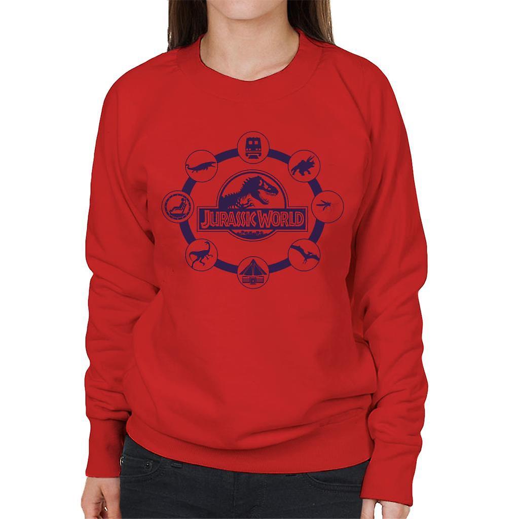 Jurassic Park Jurassic World Film Iconography Women's Sweatshirt Red Small