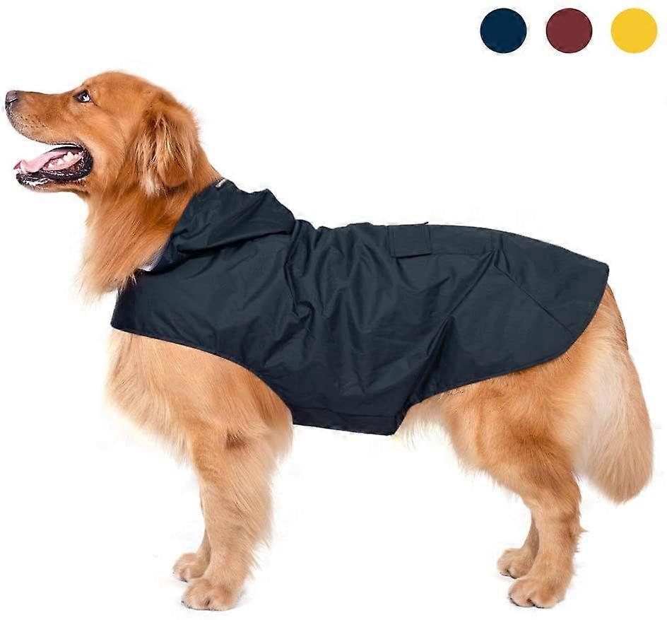 Zhiyi Extra Large Hooded Dog Raincoat With Reflective Strips 100% Waterproof Dog Rain Jacket 6XL