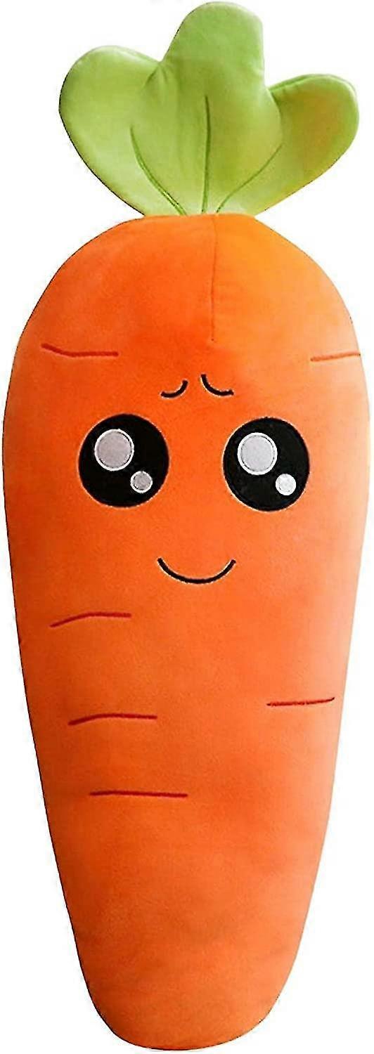 Wiuo Down cotton carrot pillow doll with expression carrot plush toy doll as a gift for girls D